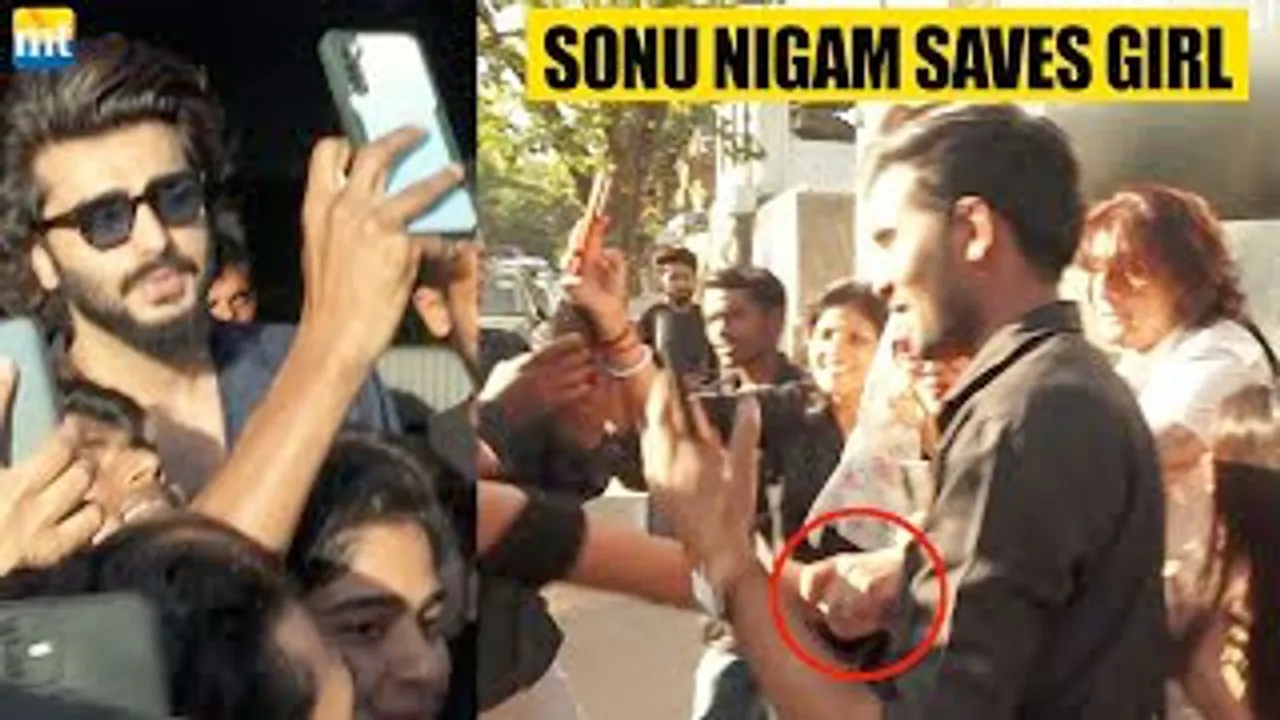 Arjun Kapoor gets MOBBED at Hakim Alim's Salon, Sonu Nigam SAVES Girl from falling
