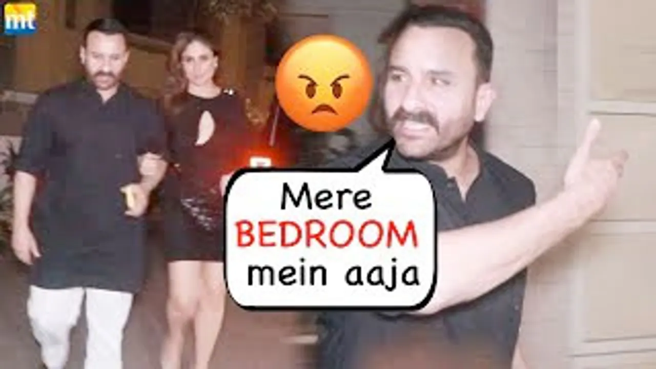 "HAMARE BEDROOM MEIN AA JAO" - Angry Saif Ali Khan on Paps as they follow Kareena Kapoor