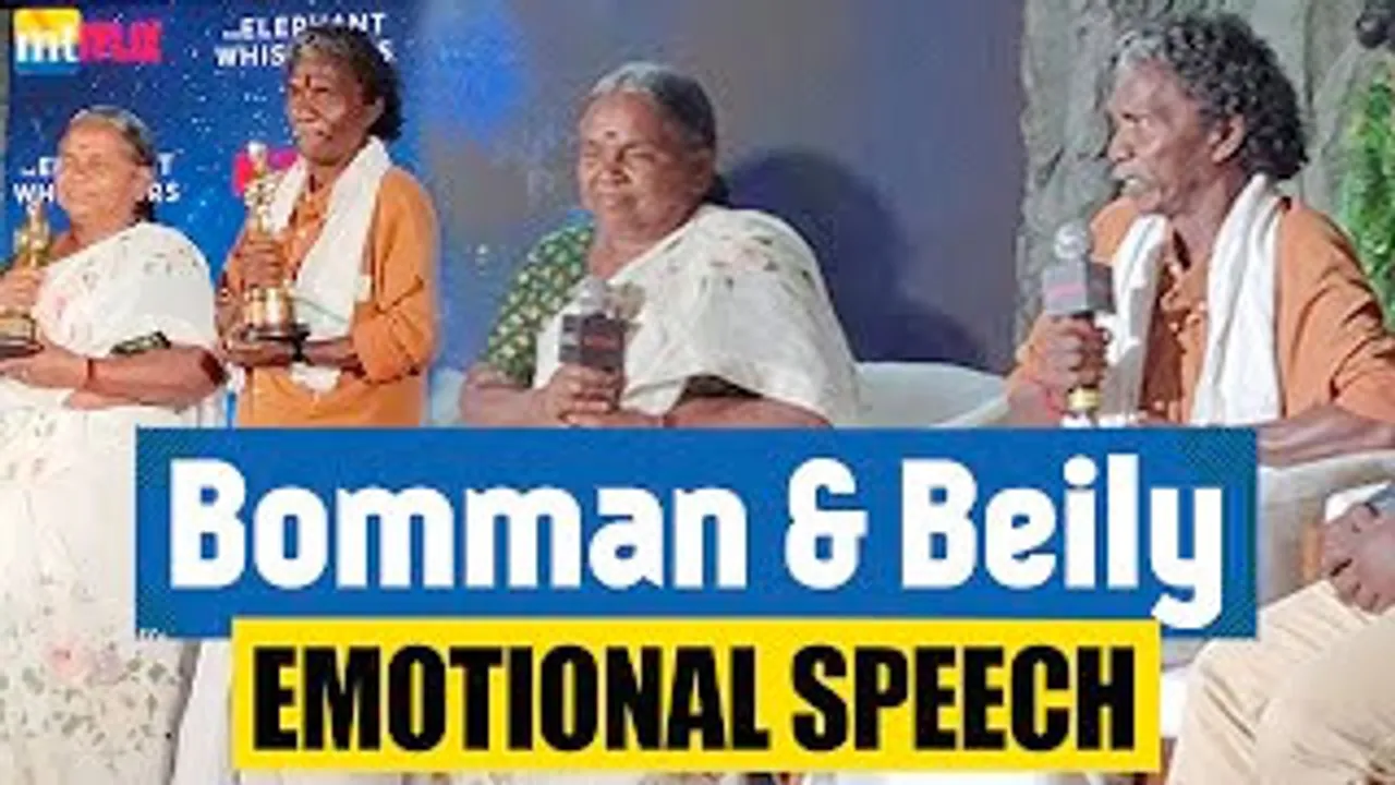 Bomman & Beily's EMOTIONAL SPEECH on The Elephant Whisperers Winning Oscars 2023