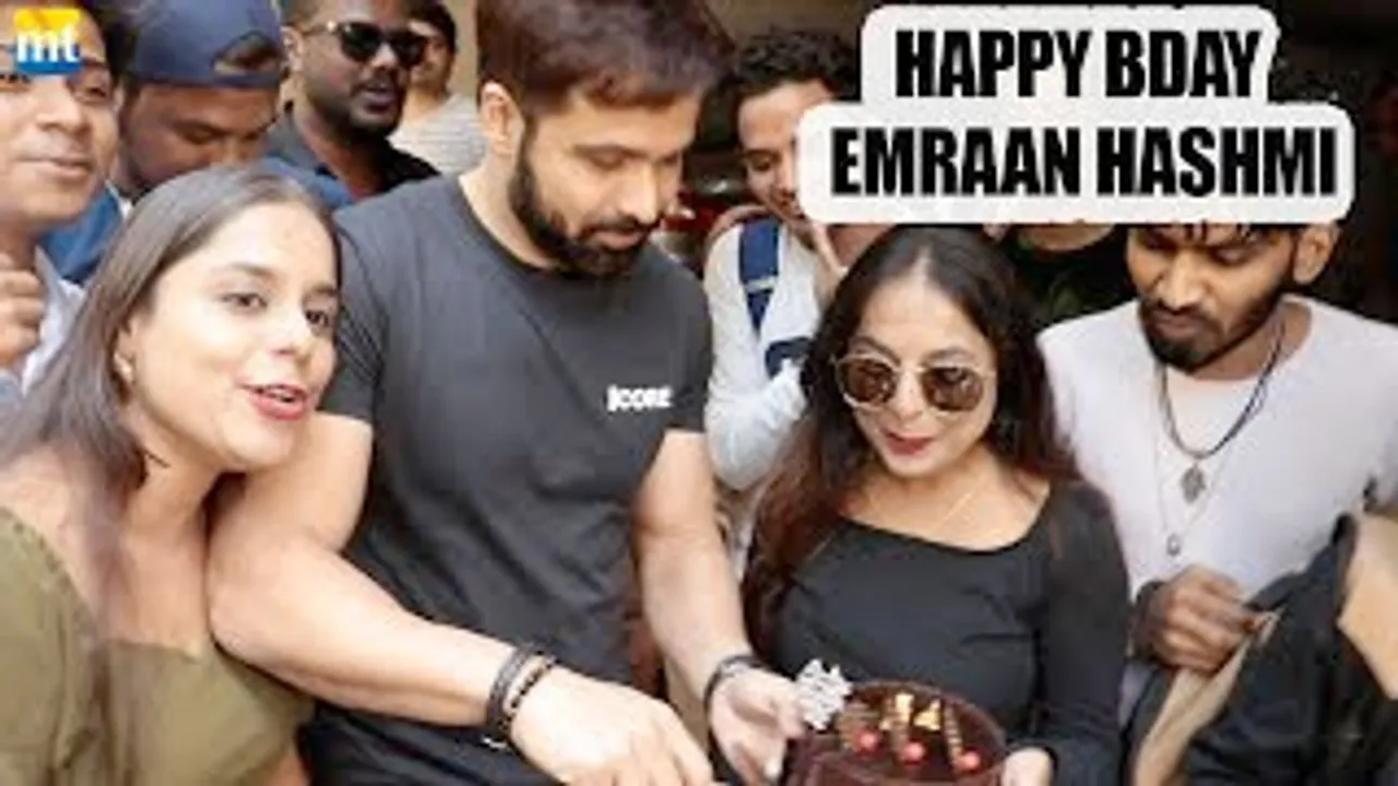 Bollywood Kisser Emraan Hashmi cake cutting on his 44th Bday with Fans & Media