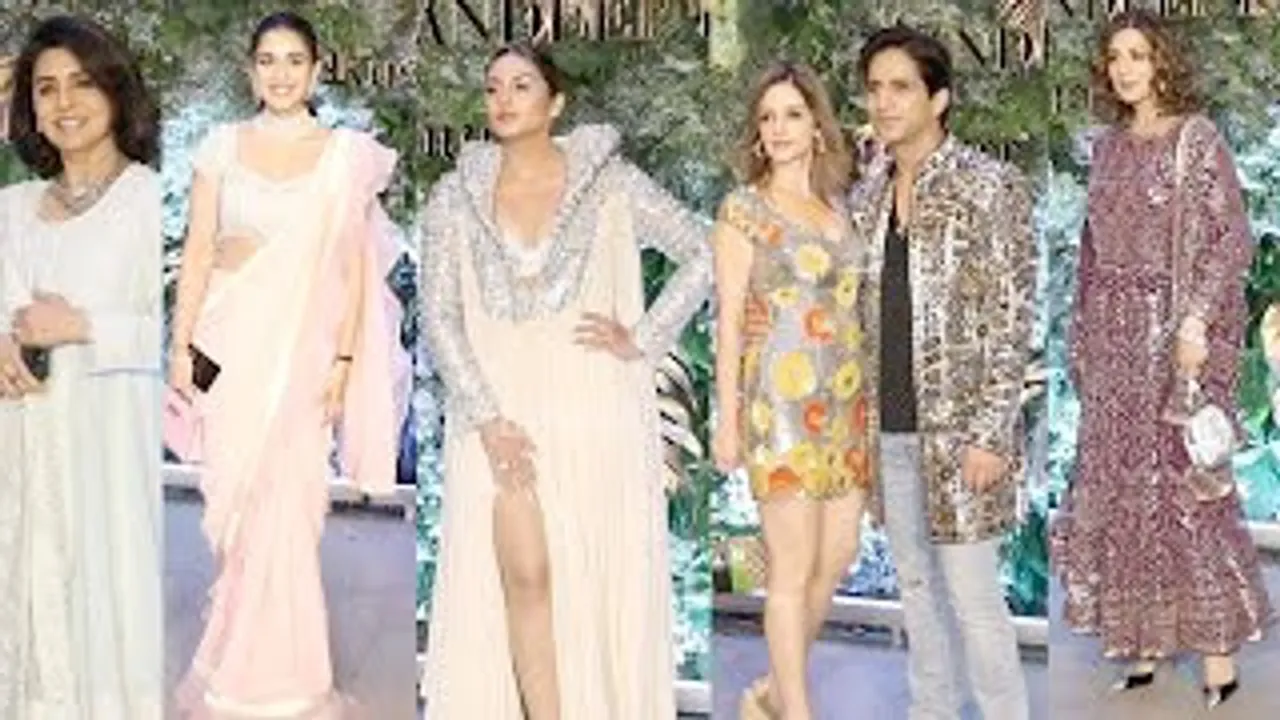 Sussanne Khan, Huma Qureshi, Sonali Bendre, Neetu Kapoor, Radhika Merchant And at Abu Jani-Sandeep Khosla's Fashion Film Launch