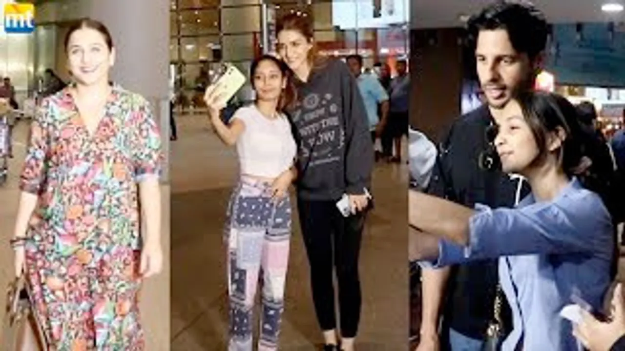 Kriti Sanon, Sidharth Malhotra return from Bangkok, Vidya Balan at Airport