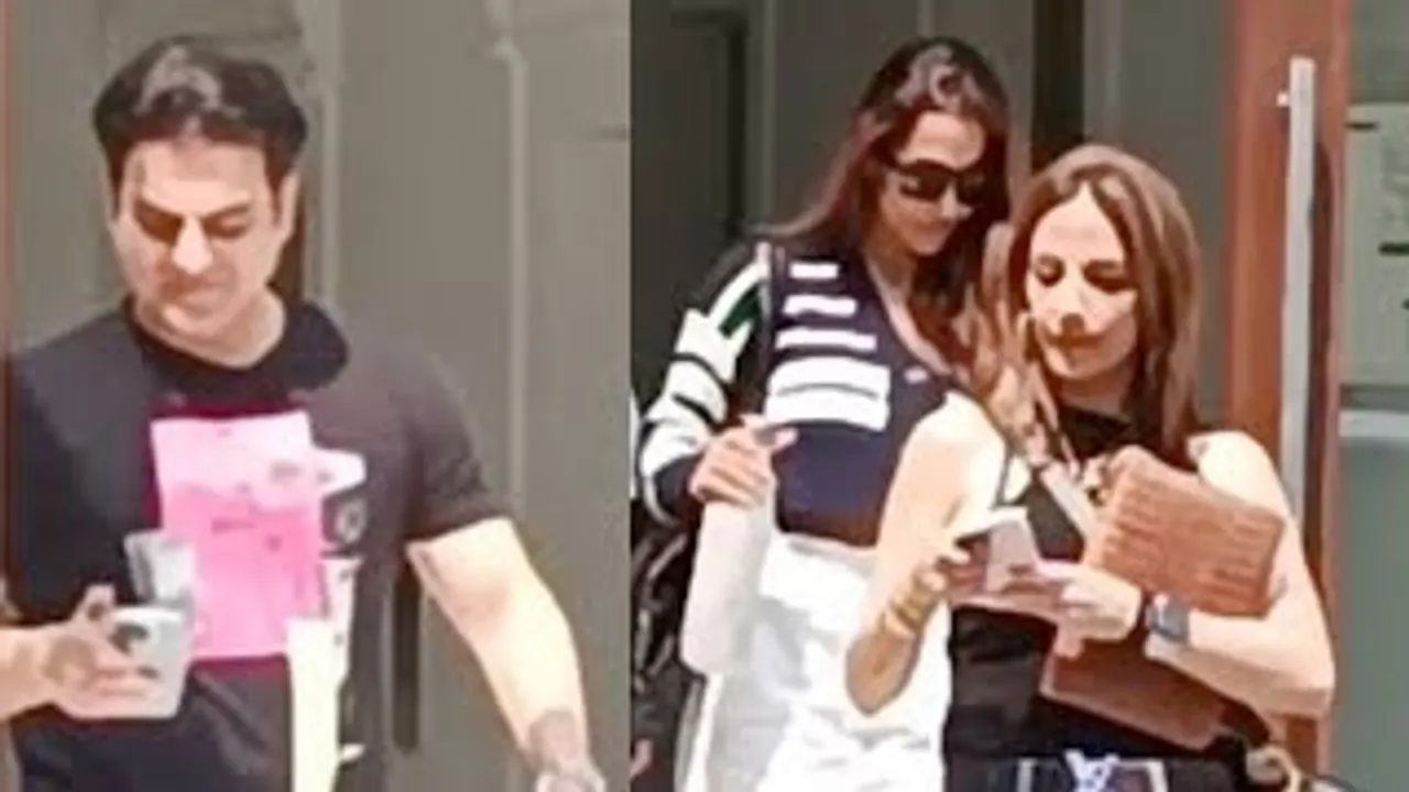Malaika Arora with her Ex-Hubby Arbaaz Khan, Hrithik's Ex-wife Sussanne Khan were seen Together