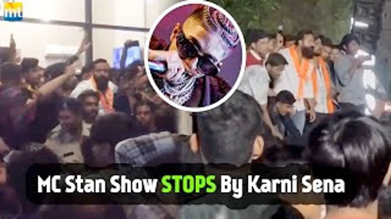 Karni Sena HIJACKS stage at MC Stan's Concert in Indore, STOPS his show