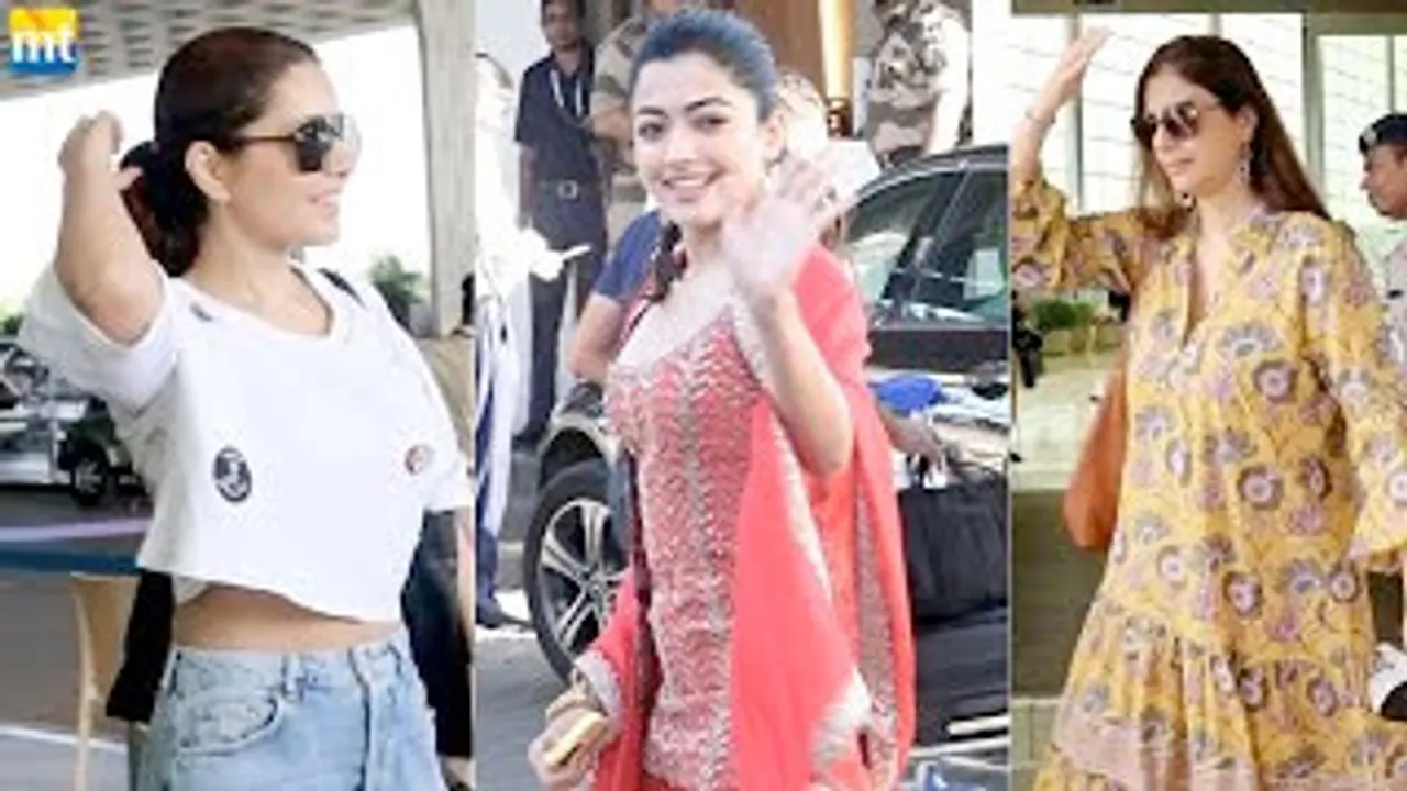 Rashmika Mandanna leaves for VNRTrio shoot, Tabu for Bholaa event, Raashii Khanna At Airport