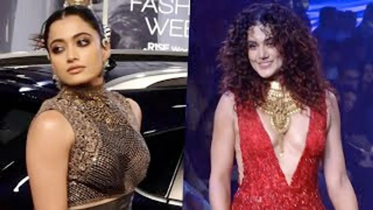 Looking Absolutely Gorgeous Rashmika Mandanna & Taapsee Pannu On Ramp at Lakme Fashion Week 2023