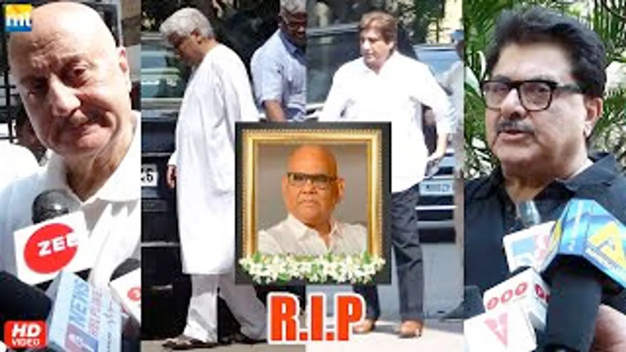 Anupam Kher, Javed Akhtar, Raj Babbar, Ashok Pandit visit LATE Satish Kaushik's house for Condolences