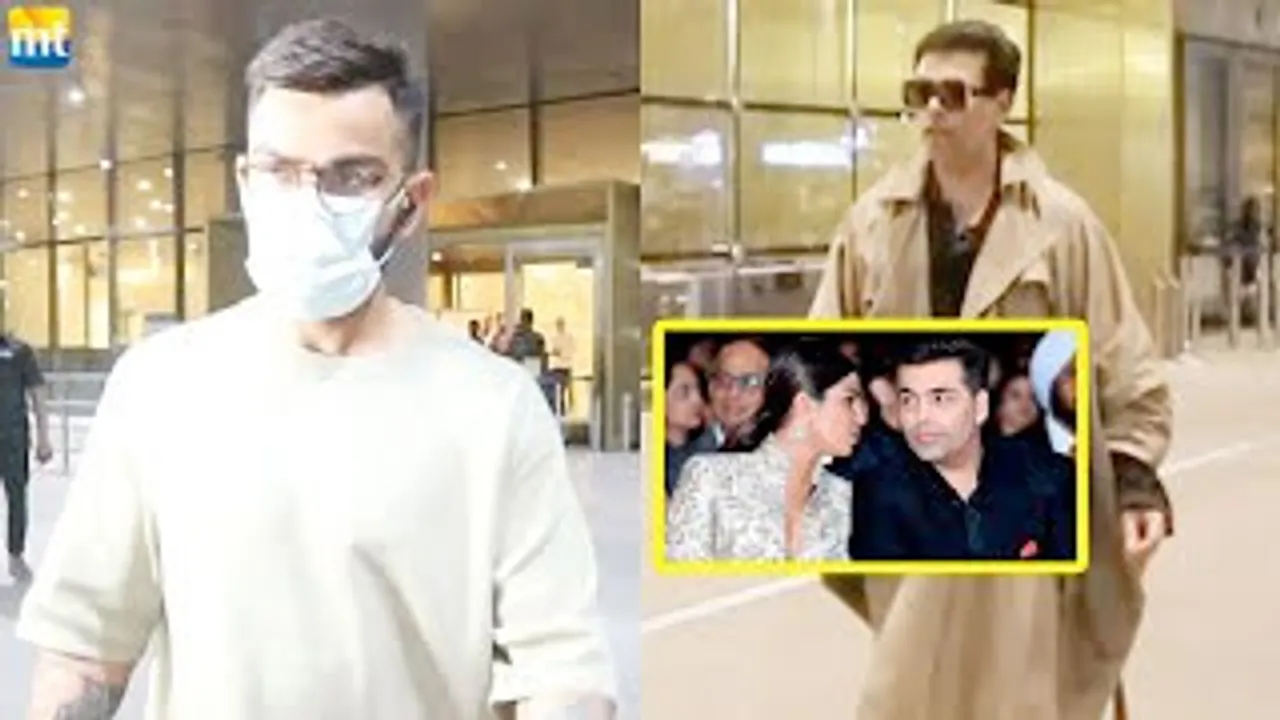 Virat Kohli returns Mumbai before IPL start, Amdist Controversy Karan Johar seen at airport