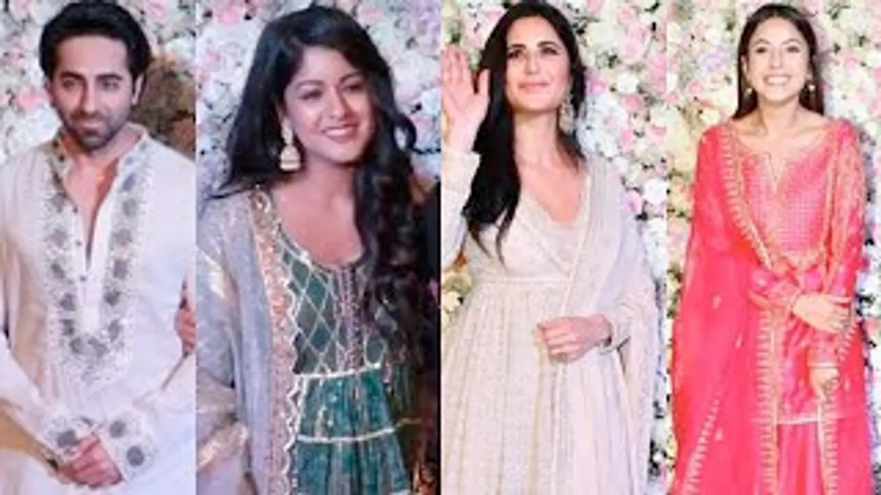 Katrina Kaif, Shehnaaz Gill, Pregnant Ishita Dutta, Ayushmann, Suniel Shetty And Others at Arpita Khan Sharma & Aayush Sharma's Eid Party