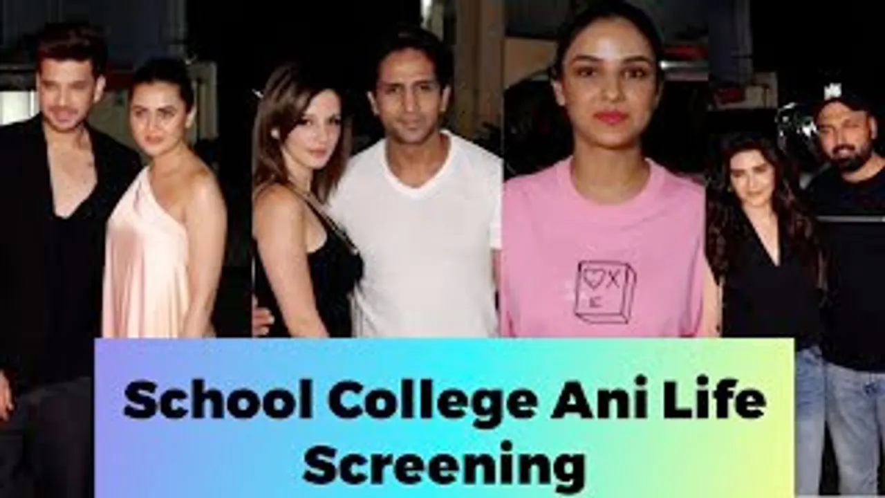 Tejasswi Prakash with BF Karan Kundrra And Others At The Screening Of School College Ani Life