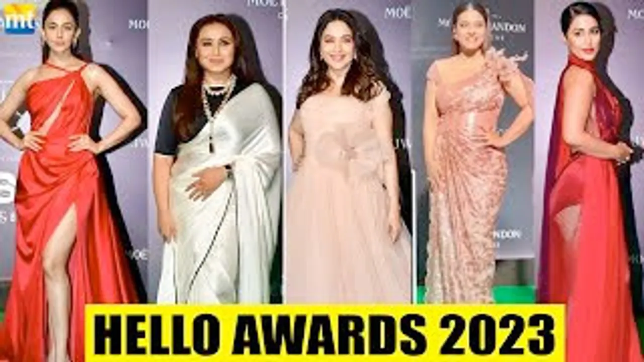Kajol, Rani Mukerji, Madhuri Dixit, Rakul Preet, Anil Kapoor, Hina Khan And Others At HELLO! Hall Of Fame Awards 2023
