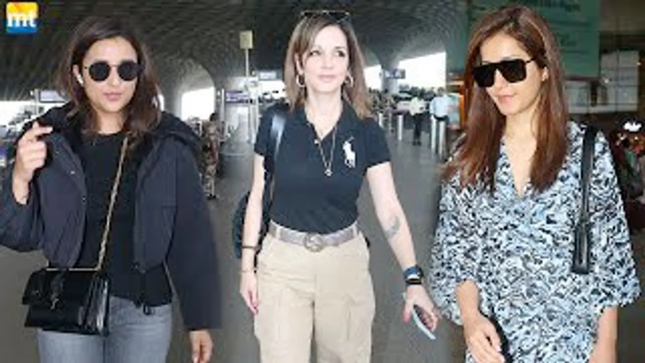 Parineeti Chopra, Hrithik Roshan's Ex-Wife Sussanne Khan, Raashii Khanna & Sanya Malhotra at airport