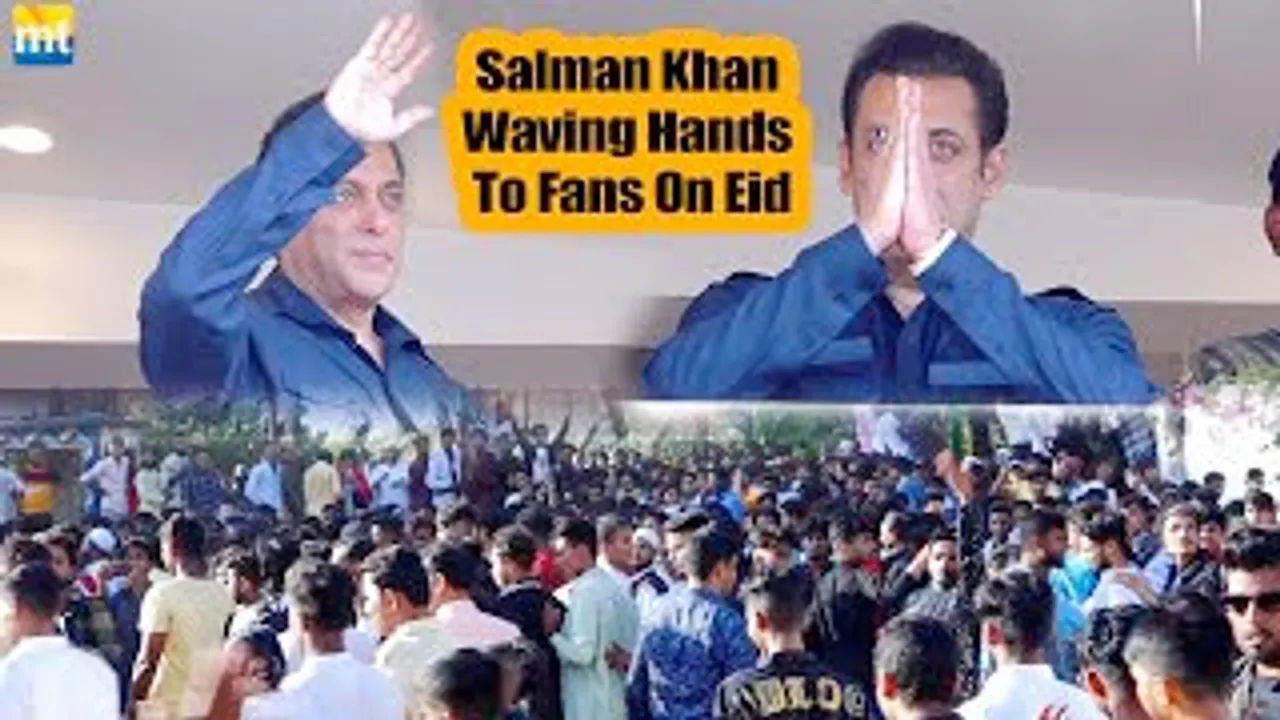 When Salman Khan arrived with father Salim Khan Crowd went CRAZY on EID at Galaxy