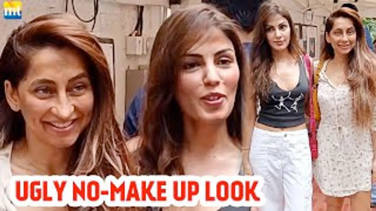 Ugly looking with No Makeup look Anusha Dandekar with GF Rhea Chakraborty