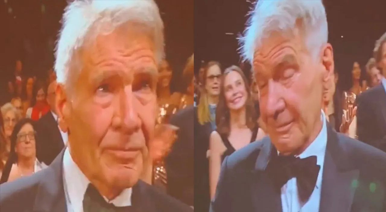Harrison Ford In Tears As He Receives The Palm d'Or & Standing Ovation For Indiana Jones 5 —