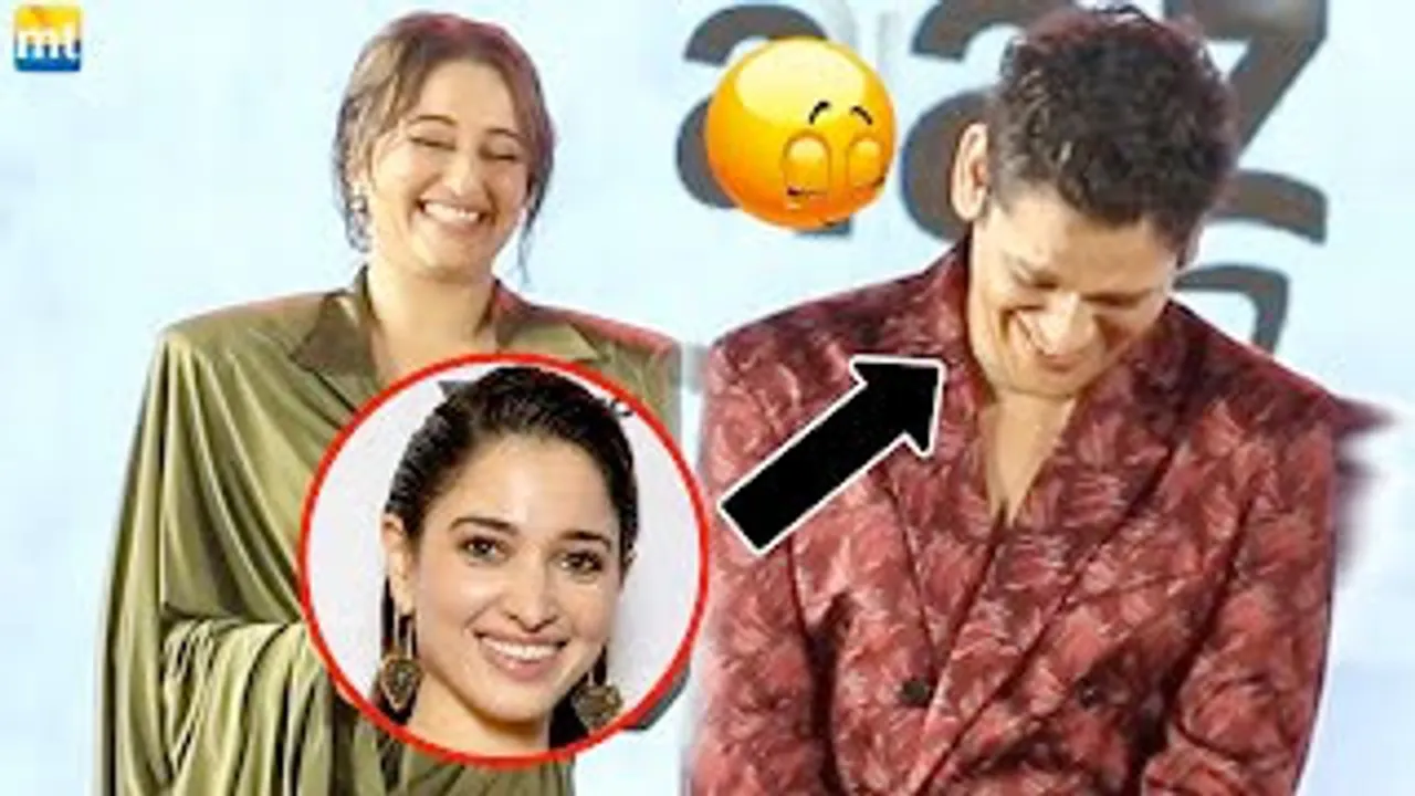 Watch Vijay Varma BLUSHING after hearing GF Tamannaah Bhatia's name at Dahaad Trailer Launch