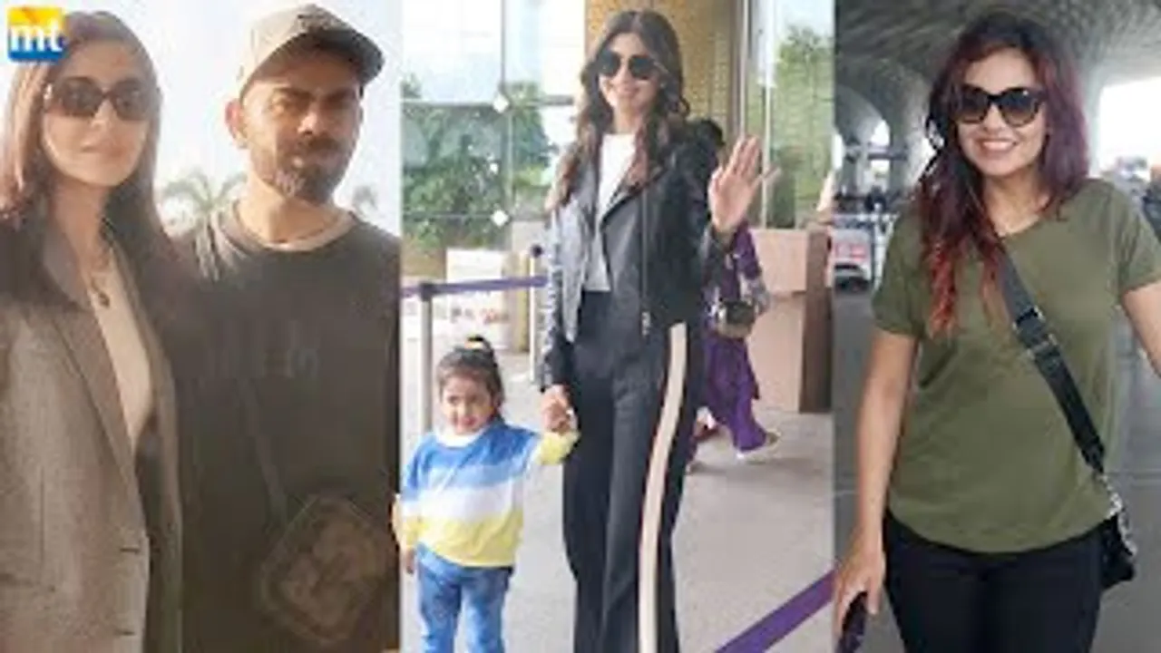Virat Kohli-Anushka Sharma Leave For WTC Final, Shilpa Shetty With Her Daughter & Mother, Divya Agarwal Off For Shoot