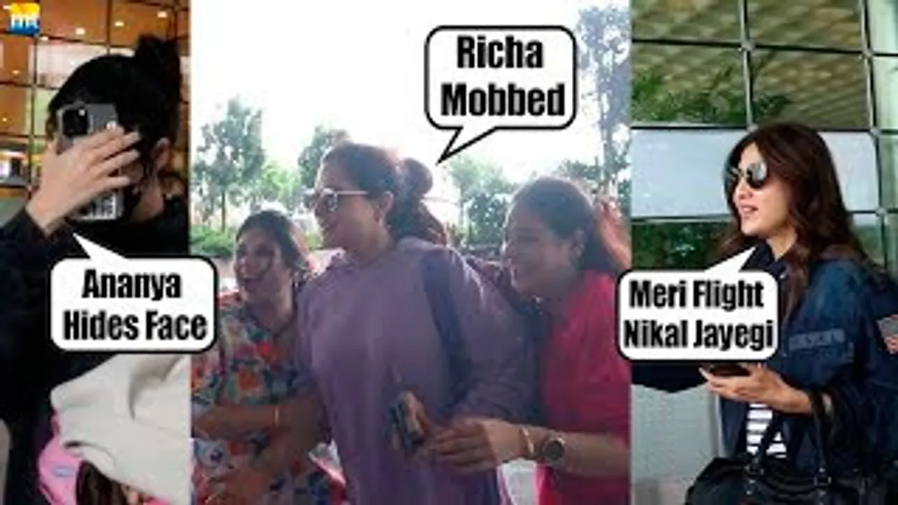 Ananya Panday HIDES her Face Why? Richa Chadha-Ali Fazal MOBBED by Fans, Meri Flight Nikal Jayegi-Shilpa Shetty & Sunny Leone Spotted At The Airport