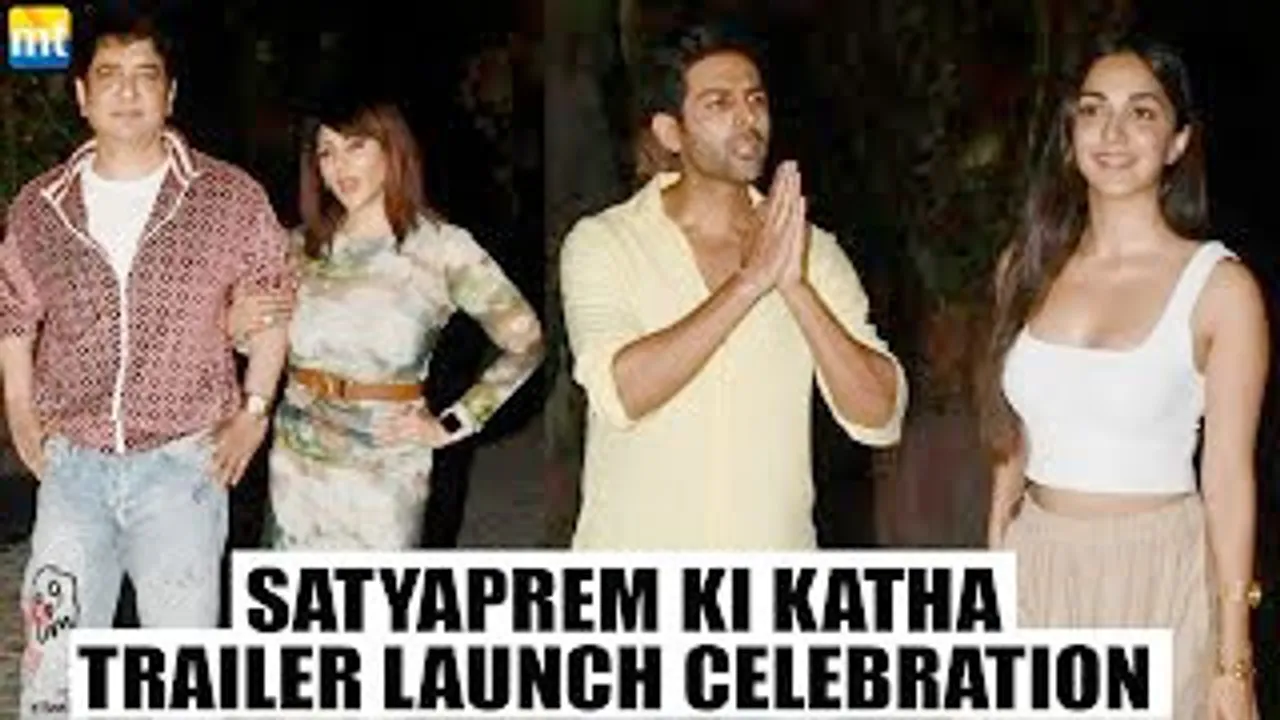 Satyaprem Ki Katha Trailer Launch Celebration With Kartik Aaryan, Kiara Advani, Sajid Nadiadwala And Others