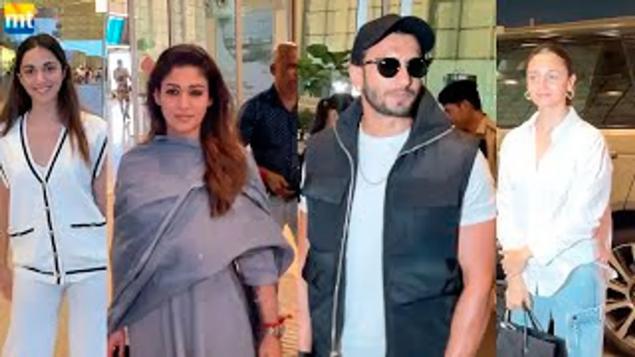 Ranveer Singh & Alia Bhatt Leave for Vadodra, Kiara Advani in White, Nayanthara Flies Out Of Town, Sunny Leone With Hubby & Kids At Airport