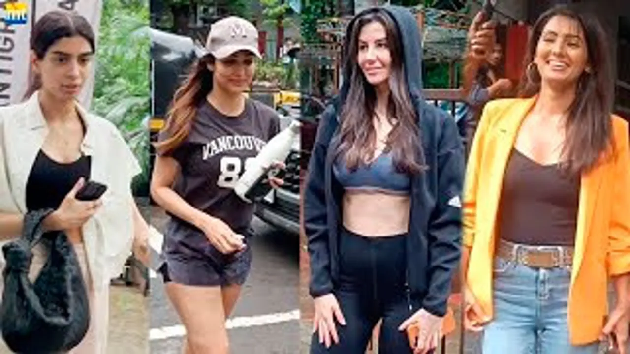 Khushi Kapoor-Malaika Arora Post Gym, Anjini Dhawan-Geeta Basra & Poonam Dhillon Post Lunch, Giorgia Andriani Outside House