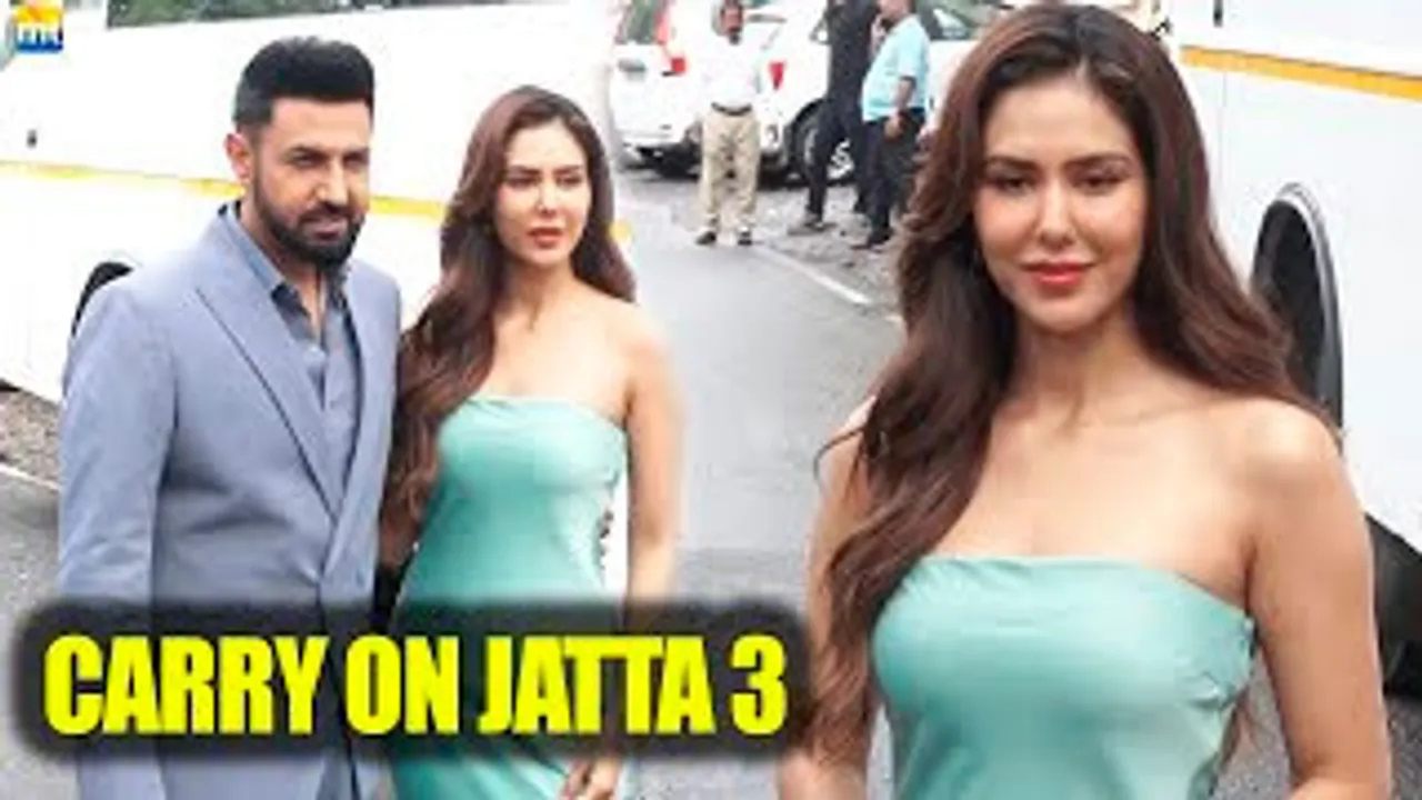Sonam Bajwa & Gippy Grewal At Bigg Boss OTT 2 Weekend Ka Vaar To Promote Carry On Jatta 3