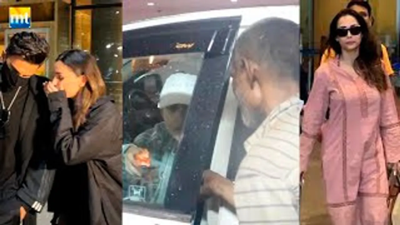 Ranveer Singh-Alia Bhatt Return from Dhindhora Baje Re Launch, Sara Ali Khan gives Biscuit to poor man, Malaika Arora in Ethnic Look, Palak Muchhal Leaves For London