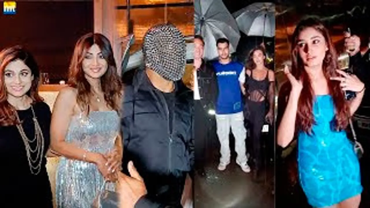 DIAMOND Mask Man Raj Kundra, Shilpa Shetty-Shamita Shetty, Rasha Thandani, Amy Jackson With BF, Ibrahim Ali Khan & Ridhima Pandit On A Dinner Date