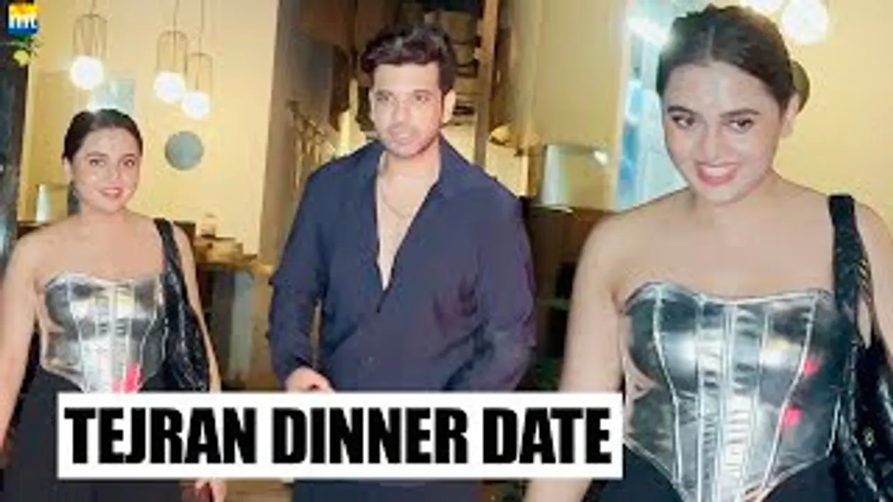 Cute Couple Tejasswi Prakash-Karan Kundrra Were Seen Last Night, Posing Happily For The Shutterbugs For A Dinner Date