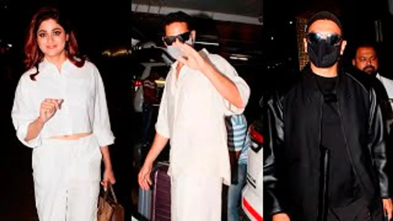 Ranveer Singh, Shamita Shetty, Huma Qureshi And Siddhant Chaturvedi Spotted At The Airport