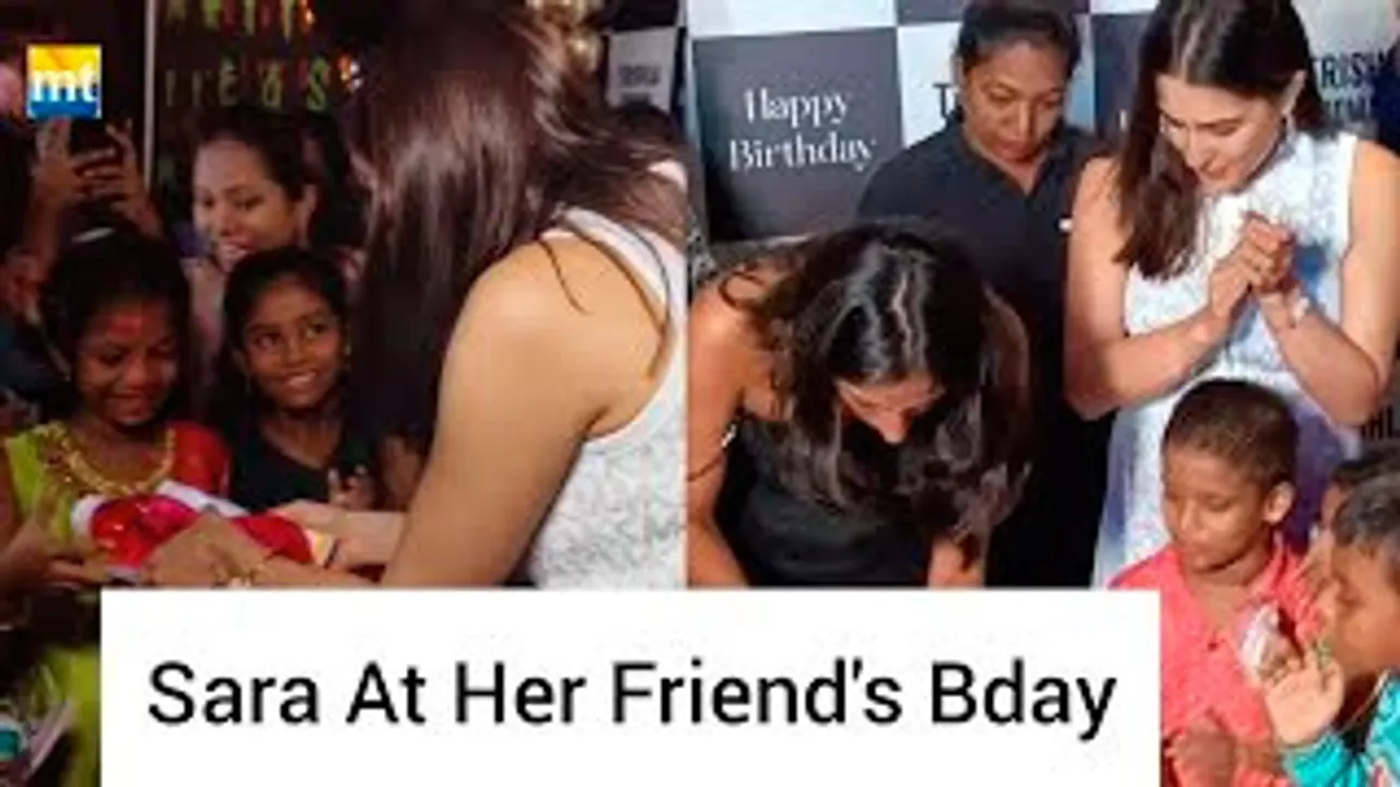 Sara Ali Khan Adds Glamour To Her Friend Trishla Gowani's Birthday Party, As She Distributes Gifts To Kids