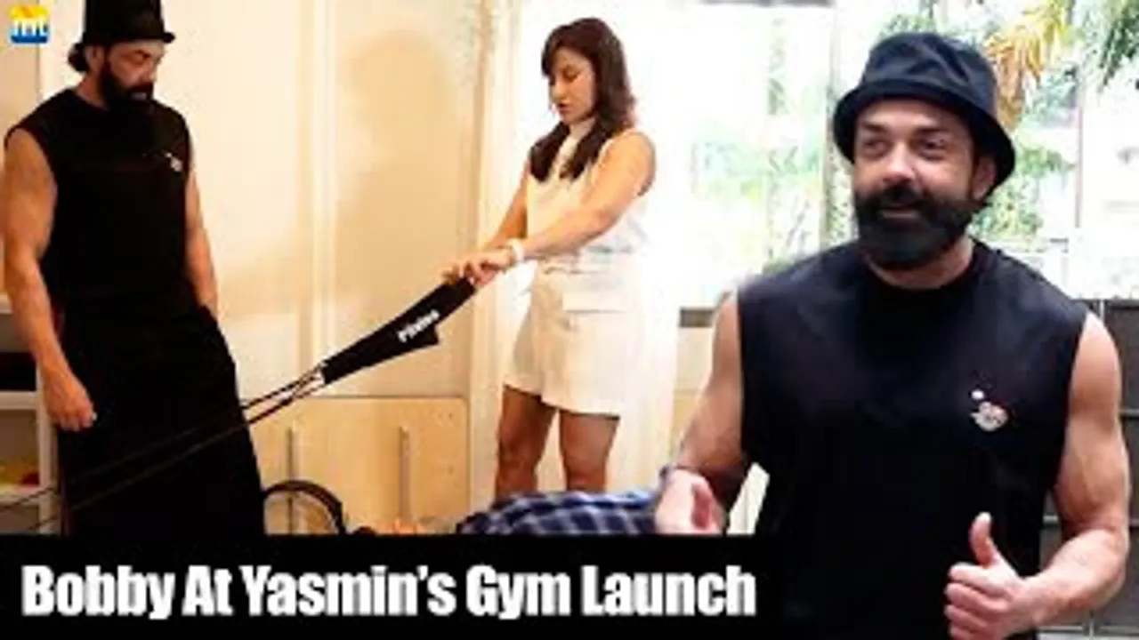 Bobby Deol takes Workout Tips from Yasmin Karachiwala at Bodyimage Studio in Juhu