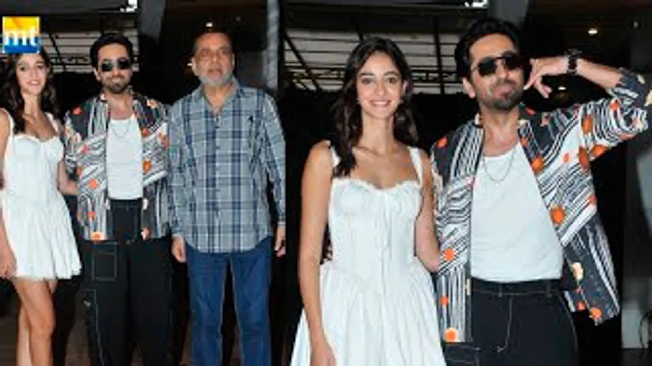 'Mein Pooja Bol Rahi Hun' Aka Ayushmann Khurrana with Ananya Panday & Paresh Rawal At Ekta Kapoor's House For Dream Girl 2