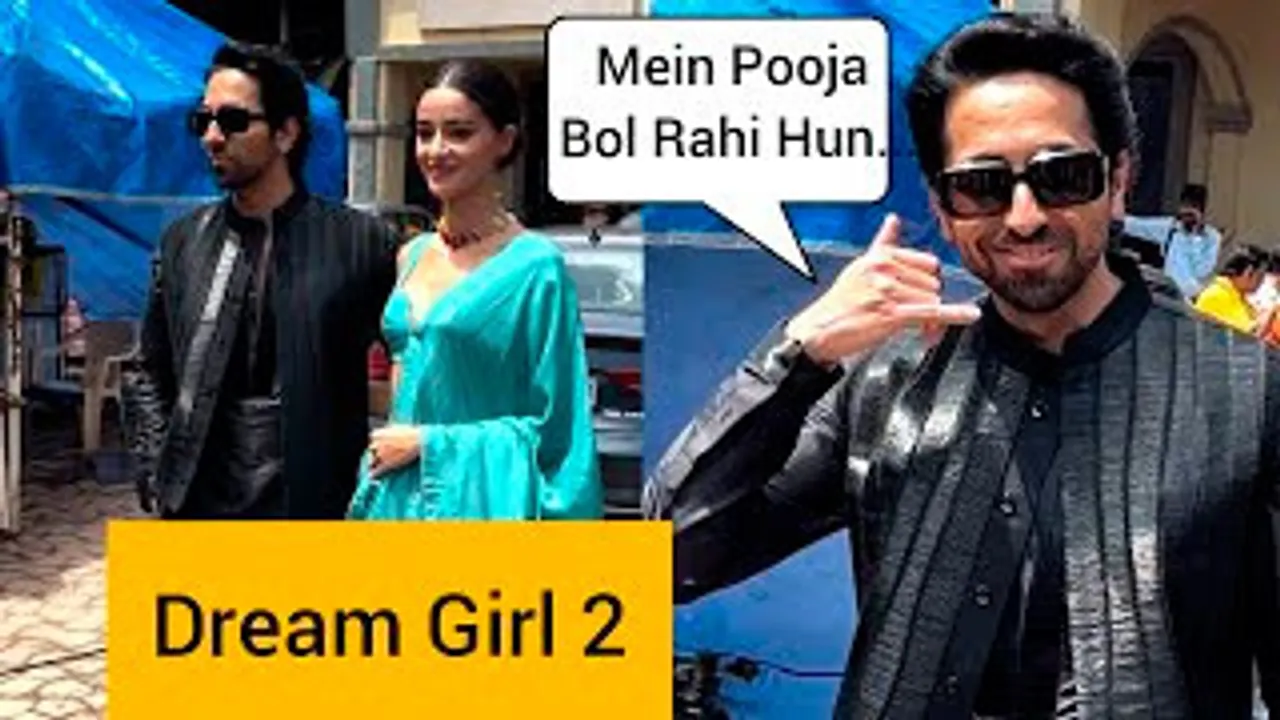 Ananya Panday's new look in Saree, Ayushmann Khurrana In Black At Dream Girl 2 Promotional Event
