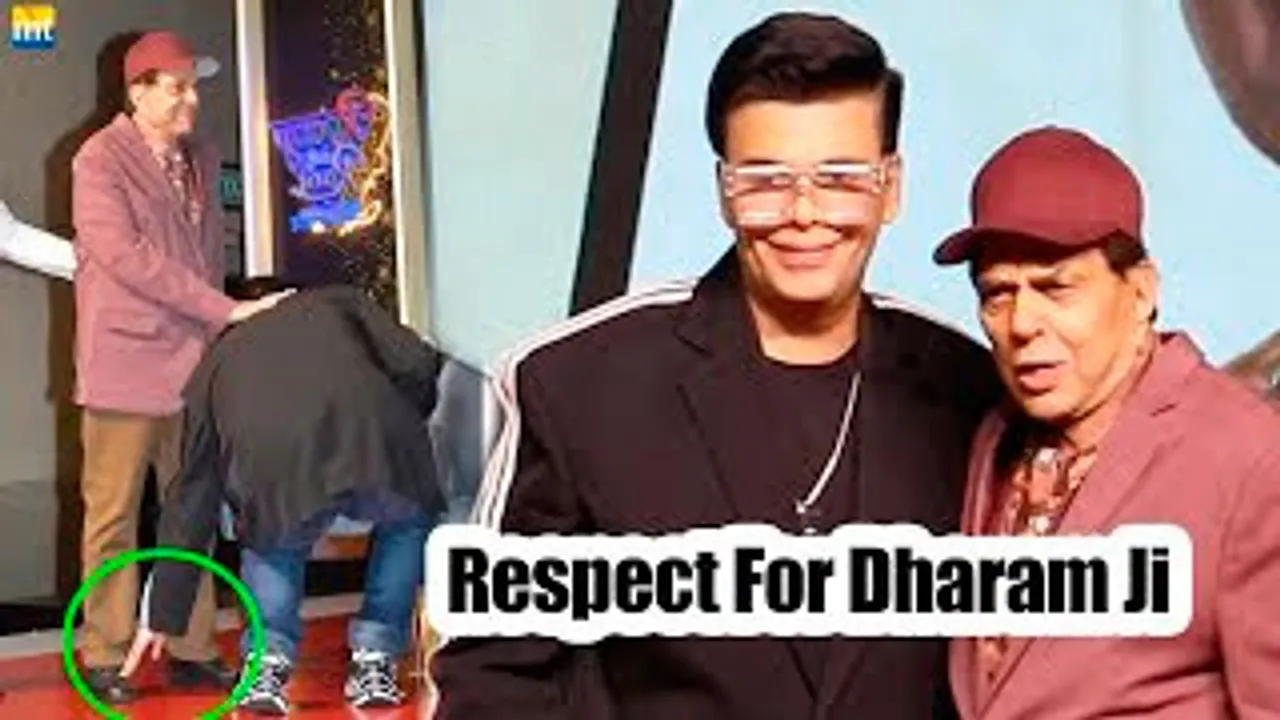 Karan Johar Touches Dharmendra Ji's Feet At Rocky Aur Rani Kii Prem Kahaani's Success Meet