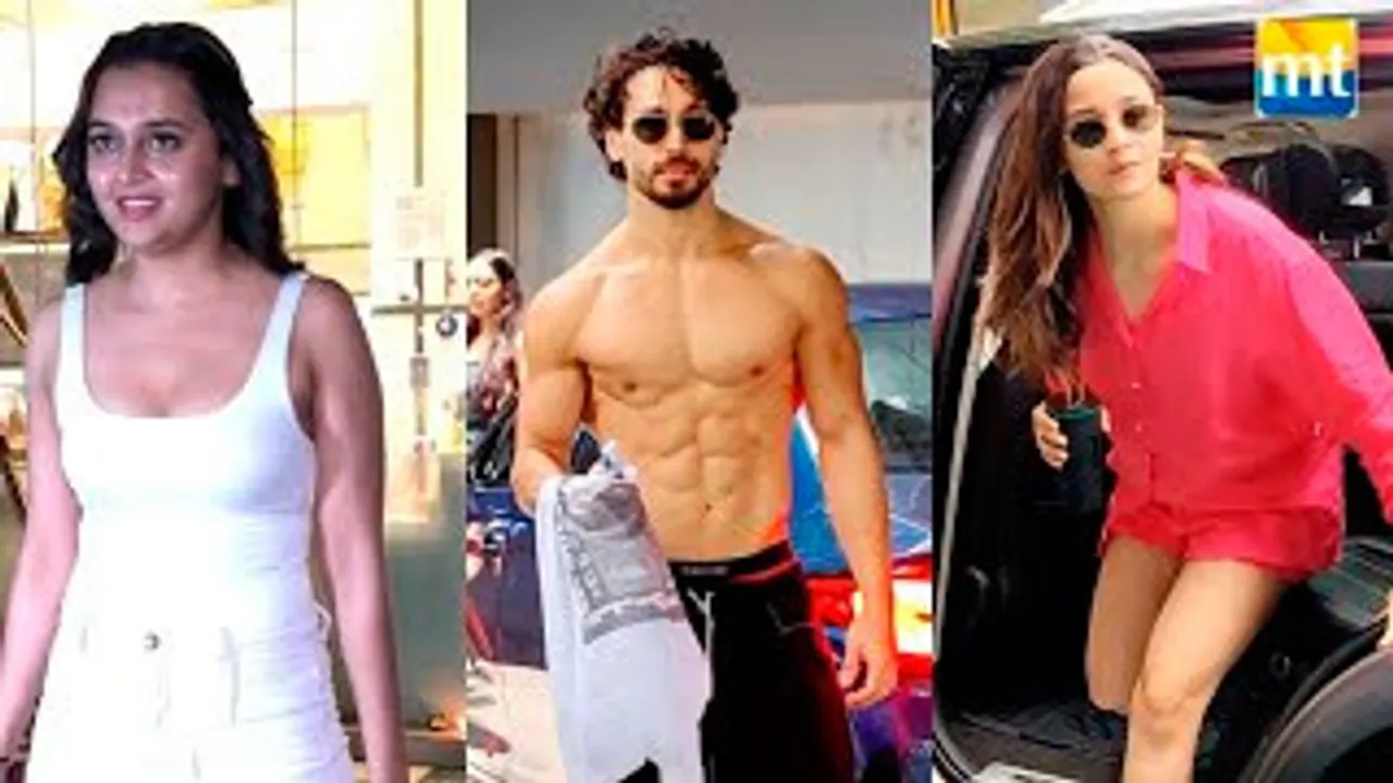 Alia Bhatt On Shoot, Tiger Shroff Flaunts His Muscles, Tejasswi Prakash At A Cafe, Nora Fatehi At A Meeting, Bhumi Pednekar At Anil Kapoor's House & Varun Dhawan On Shoot