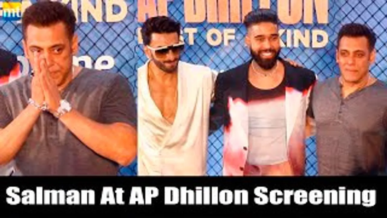 Clean Shave Salman Khan at AP Dhillon Documentry Screening With Ranveer Singh