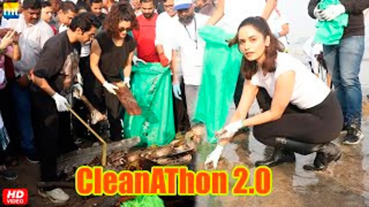 Rajkummar Rao, Saiyami Kher, Manushi Chhillar & Other Celebs At Clean-A-Thon 2.0 Beach Clean-Up Drive