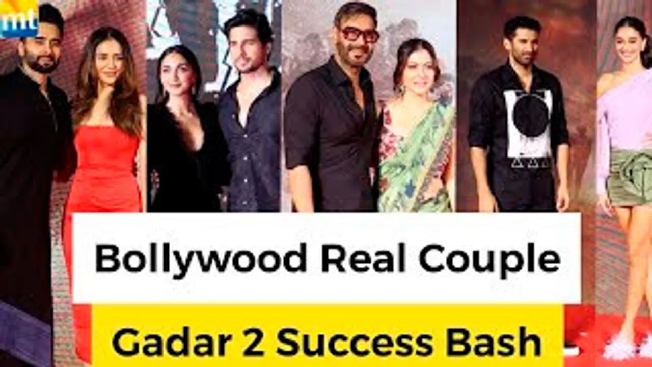 Sidharth Malhotra-Kiara Advani, Ajay Devgn-Kajol, Ananya Panday-Aditya Roy Kapur And Other B-Town Couples At Gadar 2 Success Party