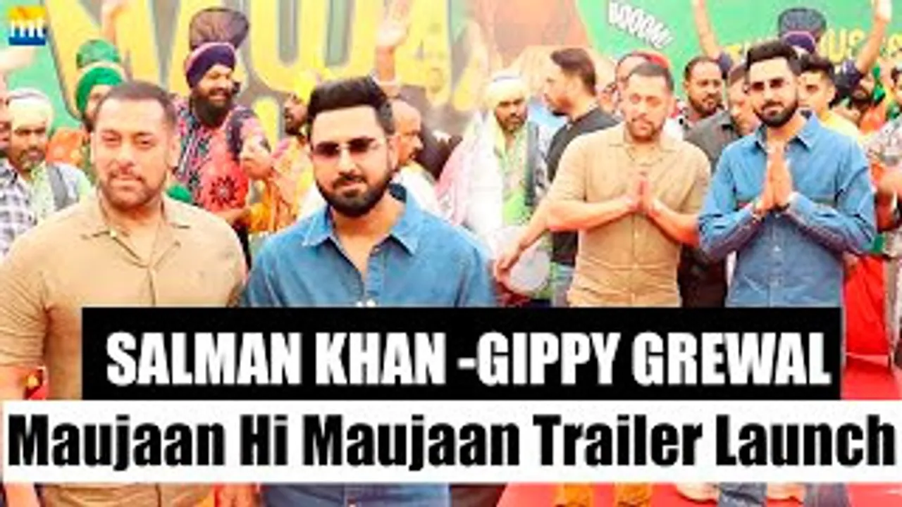 Salman Khan Entry With Bhangra In Army Man Look At Maujaan Hi Maujaan Trailer Launch With Gippy Grewal