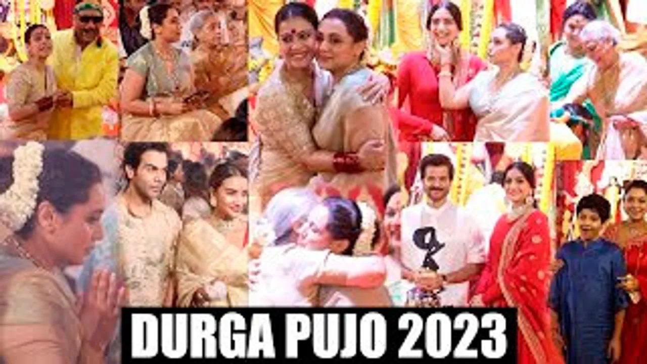 Kajol-Rani Mukerji, Jackie Shroff, Jaya Bachchan & Others At Navami Durga Puja