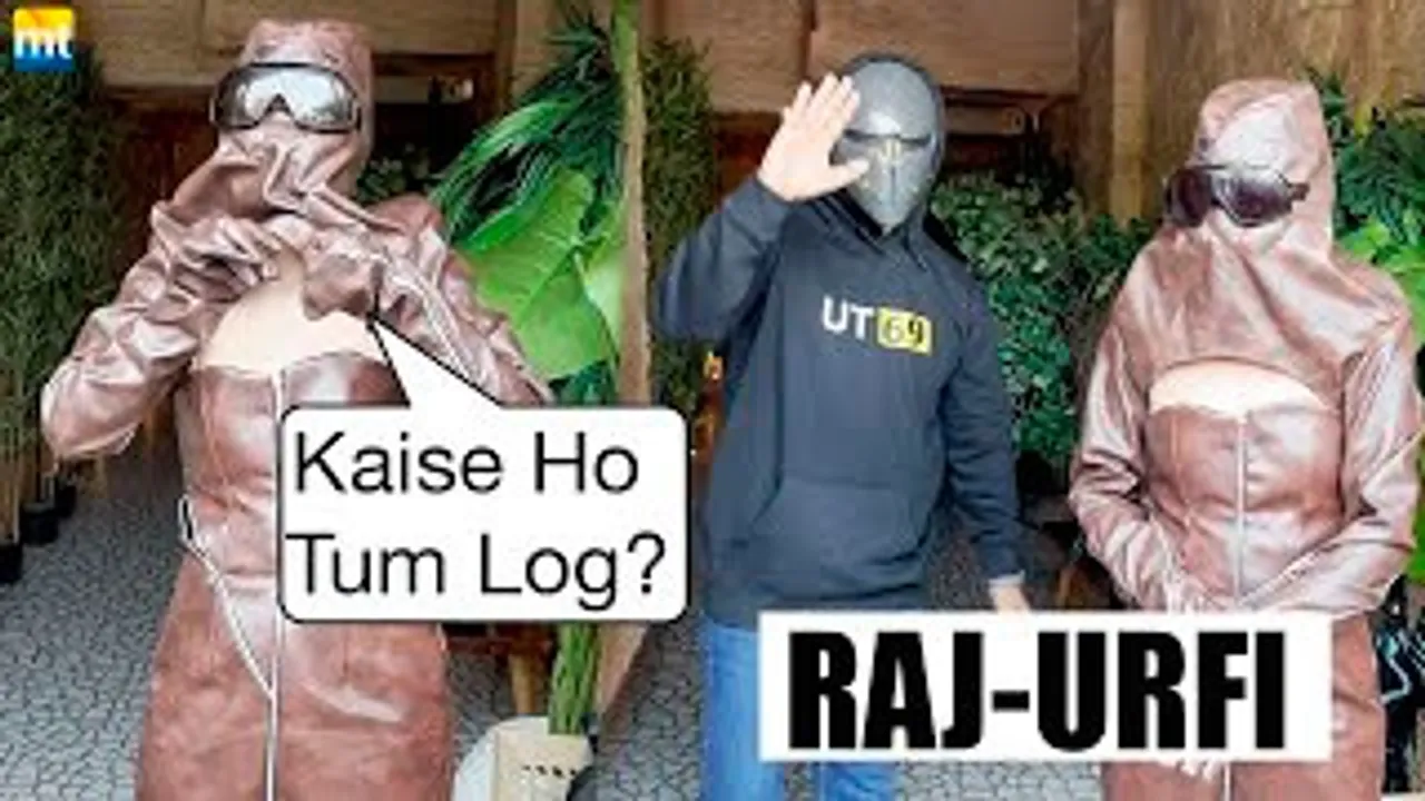 Urfi Javed ने अपना Face का टोपा उठाया और पूछा 'Kaise ho aap Log?, Mask Man Raj Kundra आमने-सामने