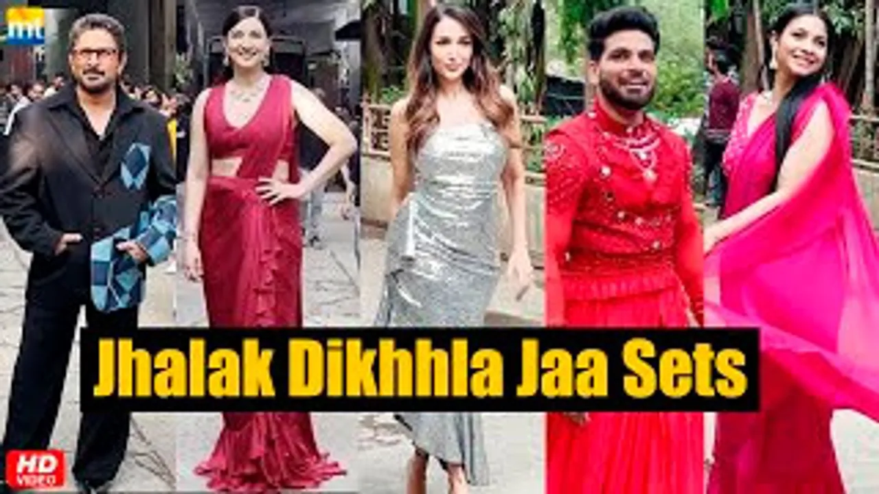 Malaika Arora, Shiv Thakare, Gauahar Khan, Tanishaa Mukerji, Arshad Warsi & Contestants On Jhalak Dikhhla Jaa 17 Sets