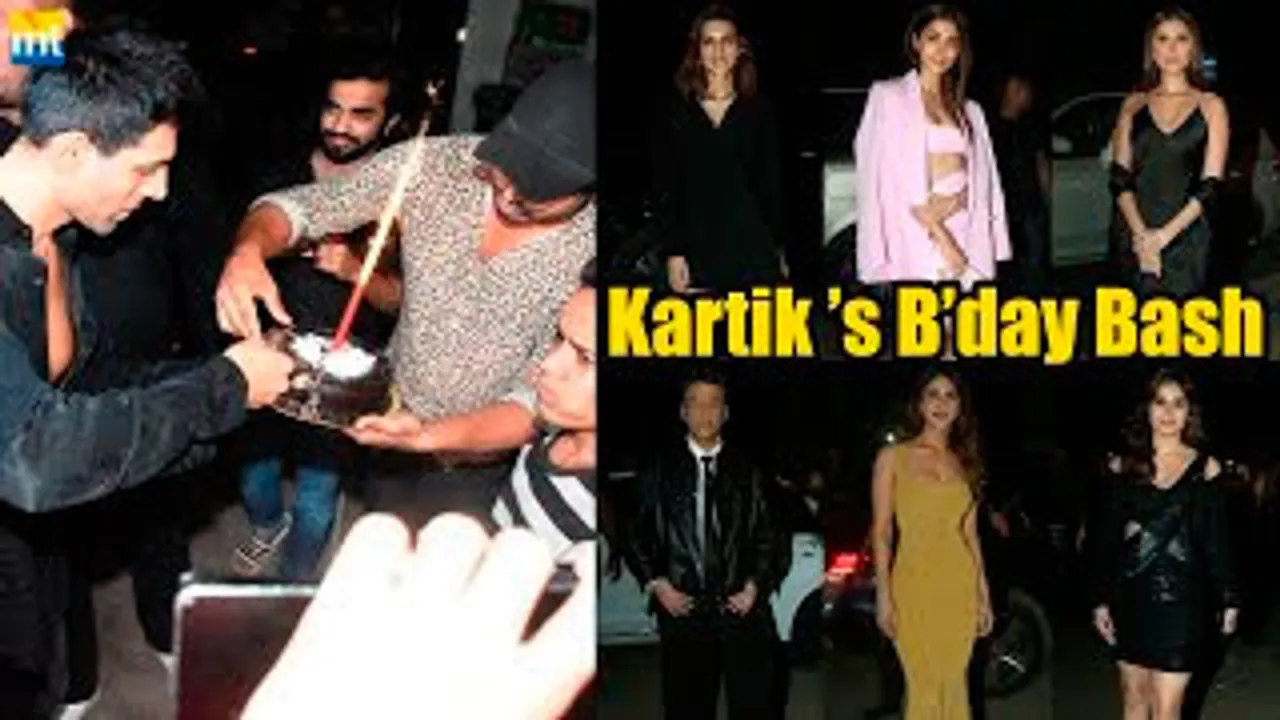 Kartik Aaryan's Birthday Bash - Kriti Sanon, Tara Sutaria, Pooja Hegde, Karan Johar, Vaani Kapoor & Other Celebs Arrive At The Bash