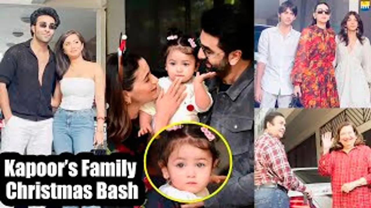 Ranbir Kapoor-Alia Bhatt introduces Raha for the 1st time, Aadar Jain With GF Alekha, Karisma Kapoor, Randhir Kapoor & Others Arrive For Christmas Brunch