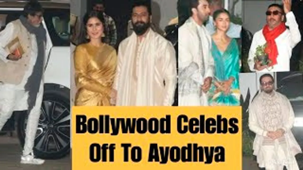Amitabh Bachchan, Alia Bhatt-Ranbir Kapoor, Katrina Kaif-Vicky Kaushal, Jackie Shroff, Sachin Tendulkar, Ayushmann Khurrana, Rohit Shetty Off To Ayodhya