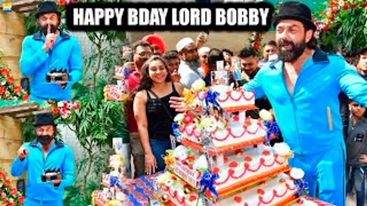 Bobby Deol Cuts A 5-STOREY Cake Brought By Passionate Fans At His House On Birthday