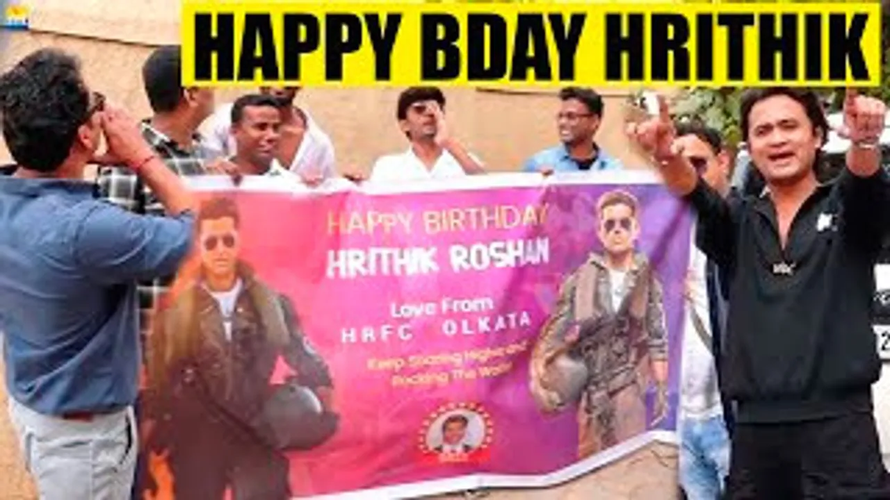 Fans SHOUT Happy Birthday Hrithik Roshan Outside His House