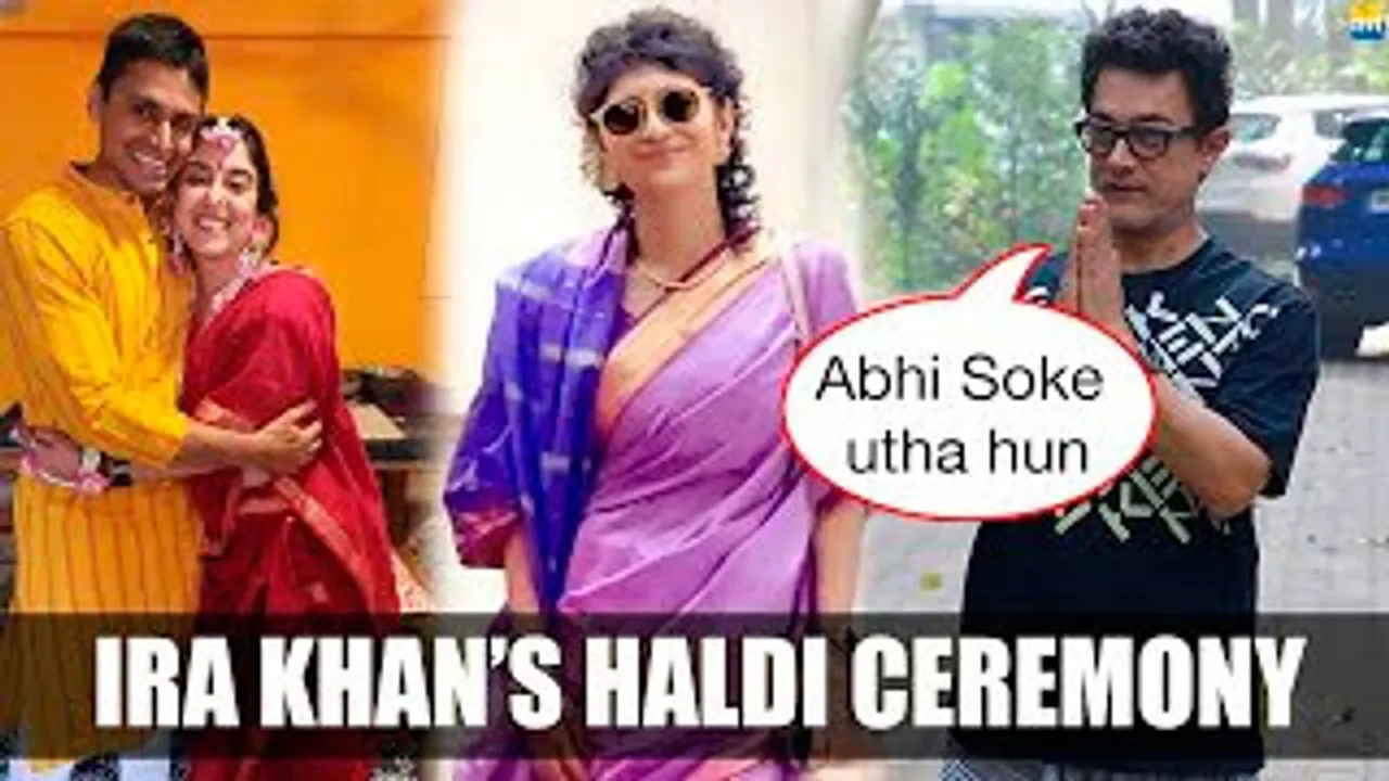 Aamir Khan With Ex-Wife Kiran Rao In Nauvari Saree, Imran Khan At Ira Khan's Haldi Ceremony