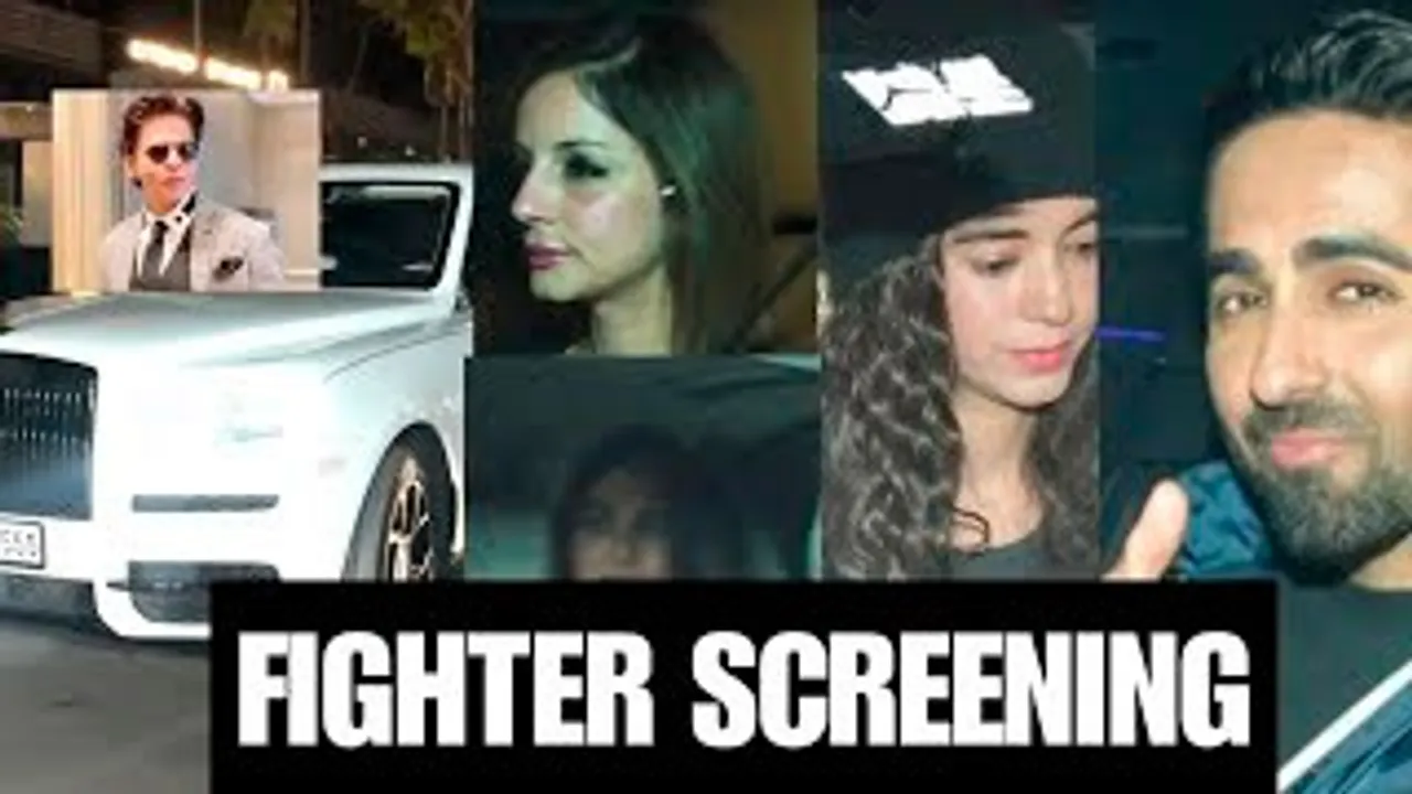 Shah Rukh Khan, Hrithik's Ex-Wife Sussanne Khan & GF Saba Azad, Vaani Kapoor, Ayushmann Khurrana & Celebs At Fighter Screening